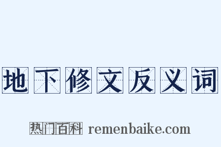 地下修文反义词是什么意思的图片